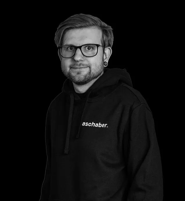 Porträt von Ronny Defrancq, schwarz-weiß